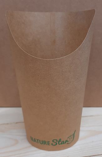 Wrap Becher 400ml Kraftpapier extra stark